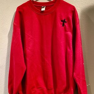 Cross embroidered sweatshirt